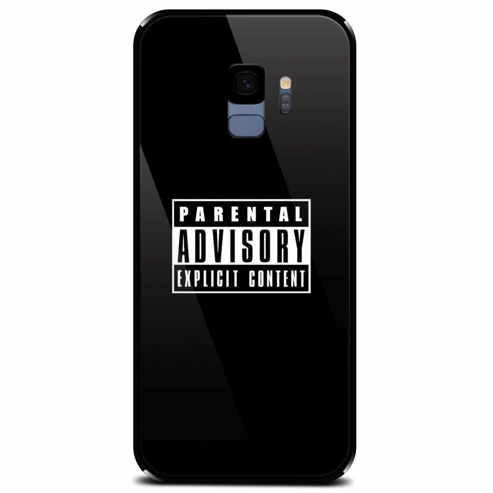 Husa din sticla securizata pentru Samsung Galaxy S9, Parental Advisory