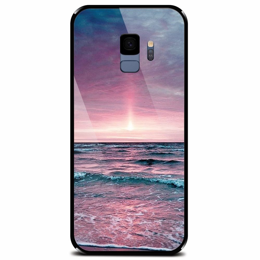 Husa din sticla securizata pentru Samsung Galaxy S9, Calm Sea