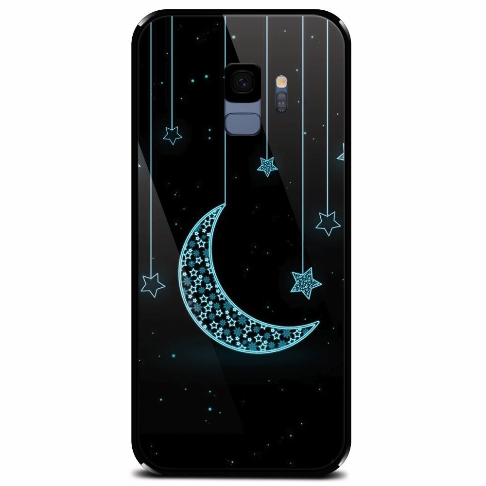 Husa din sticla securizata pentru Samsung Galaxy S9, Moon