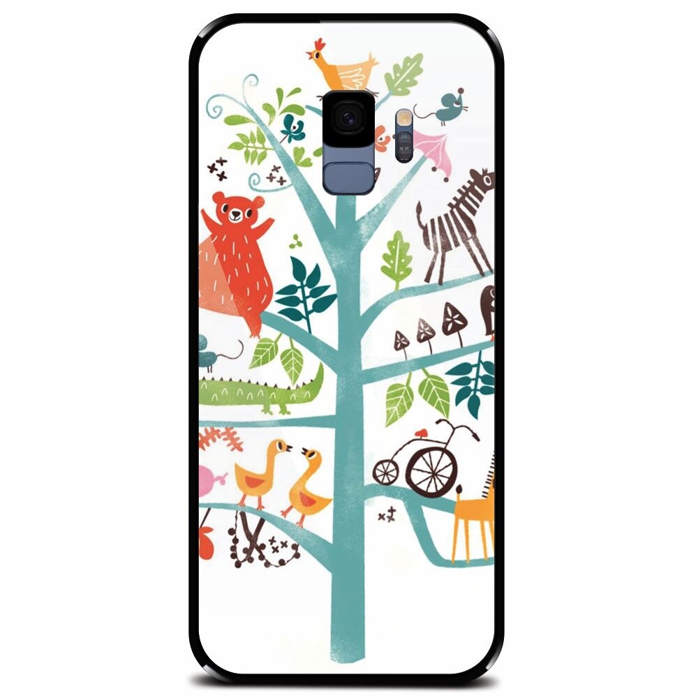 Husa din sticla securizata pentru Samsung Galaxy S9, Tree