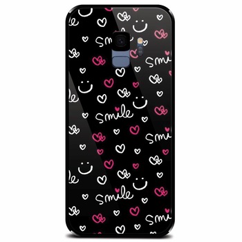 Husa din sticla securizata pentru Samsung Galaxy S9, Smile 101 Husa din sticla securizata pentru Samsung Galaxy S9, Smile 101