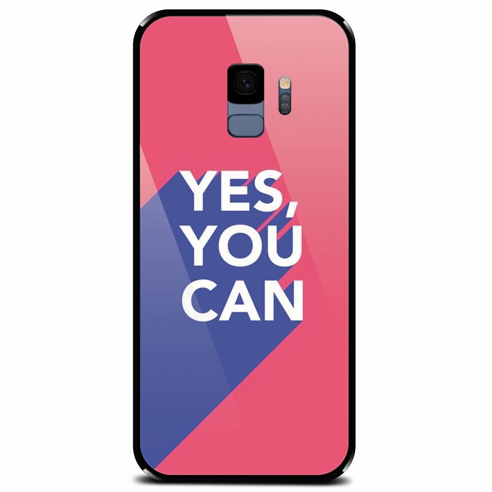 Husa din sticla securizata pentru Samsung Galaxy S9, Yes You Can