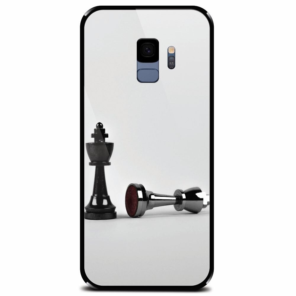 Husa din sticla securizata pentru Samsung Galaxy S9, Chess