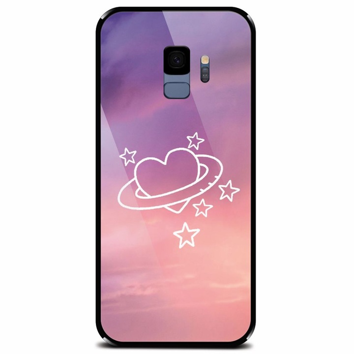 Калъф от закалено стъкло за Samsung Galaxy S9, Galaxy Heart
