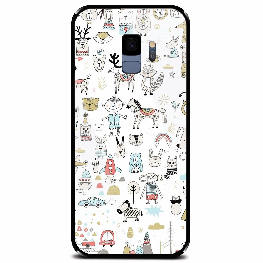 Husa din sticla securizata pentru Samsung Galaxy S9, Toys