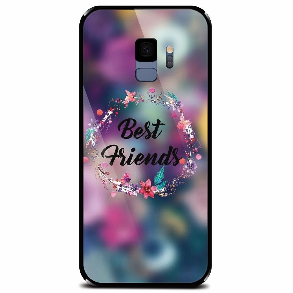 Husa din sticla securizata pentru Samsung Galaxy S9, Best Friends 101