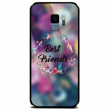 Husa din sticla securizata pentru Samsung Galaxy S9, Best Friends 101 Husa din sticla securizata pentru Samsung Galaxy S9, Best Friends 101
