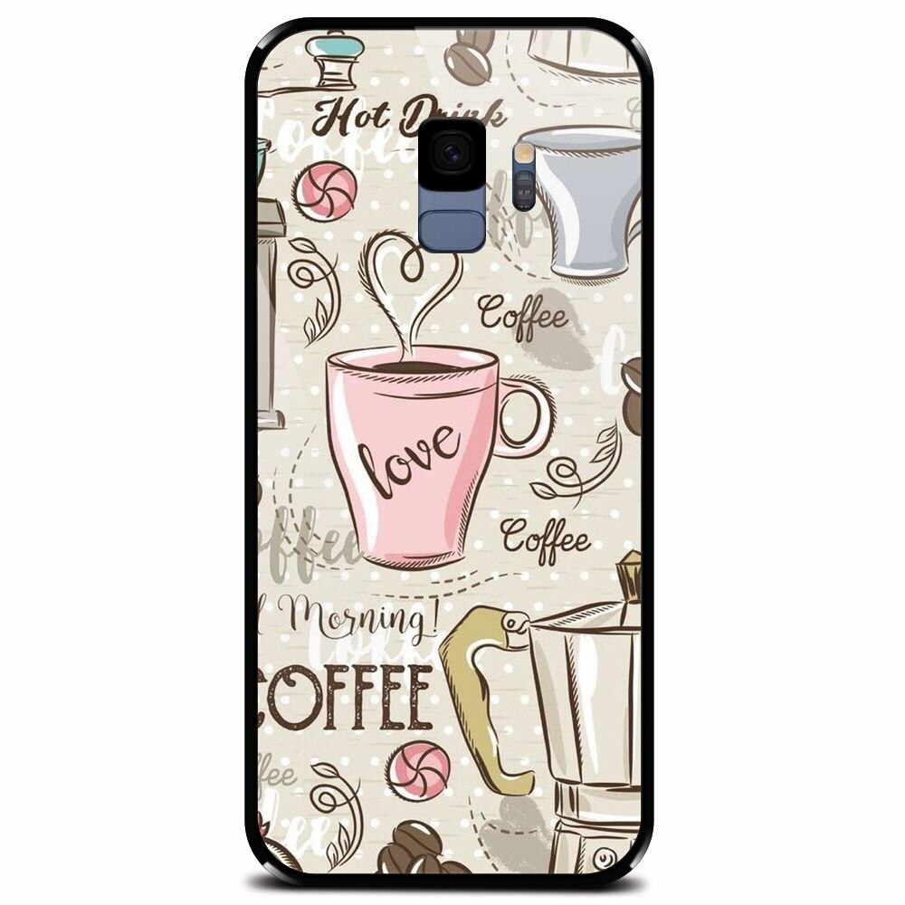 Husa din sticla securizata pentru Samsung Galaxy S9, Coffe And Donuts