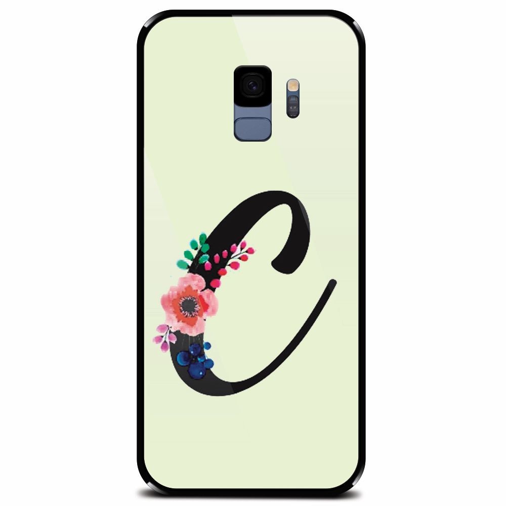 Husa din sticla securizata pentru Samsung Galaxy S9, Litera C