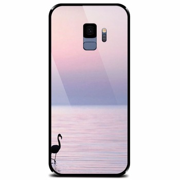 Husa din sticla securizata pentru Samsung Galaxy S9, Flaminsgo Sunset Husa din sticla securizata pentru Samsung Galaxy S9, Flaminsgo Sunset