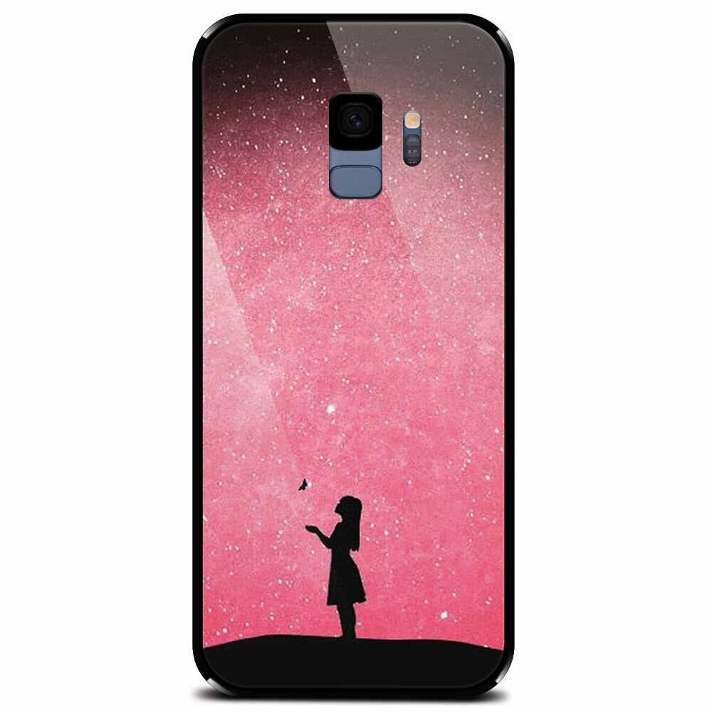 Husa din sticla securizata pentru Samsung Galaxy S9, Love 005