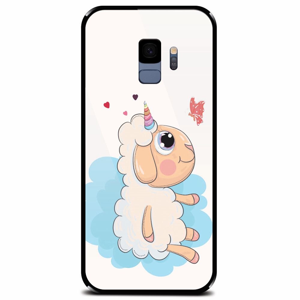 Husa din sticla securizata pentru Samsung Galaxy S9, Sheep Star