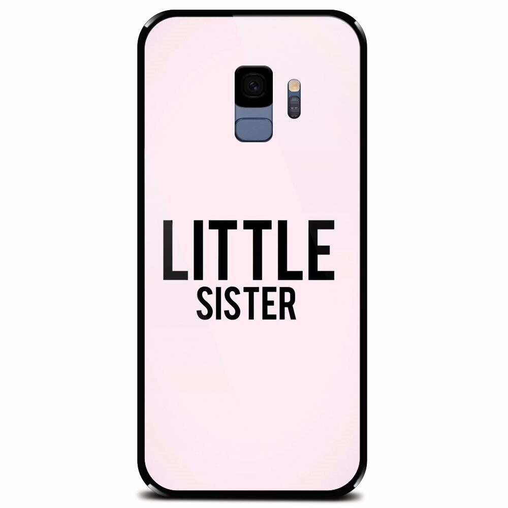 Husa din sticla securizata pentru Samsung Galaxy S9, Little Sister