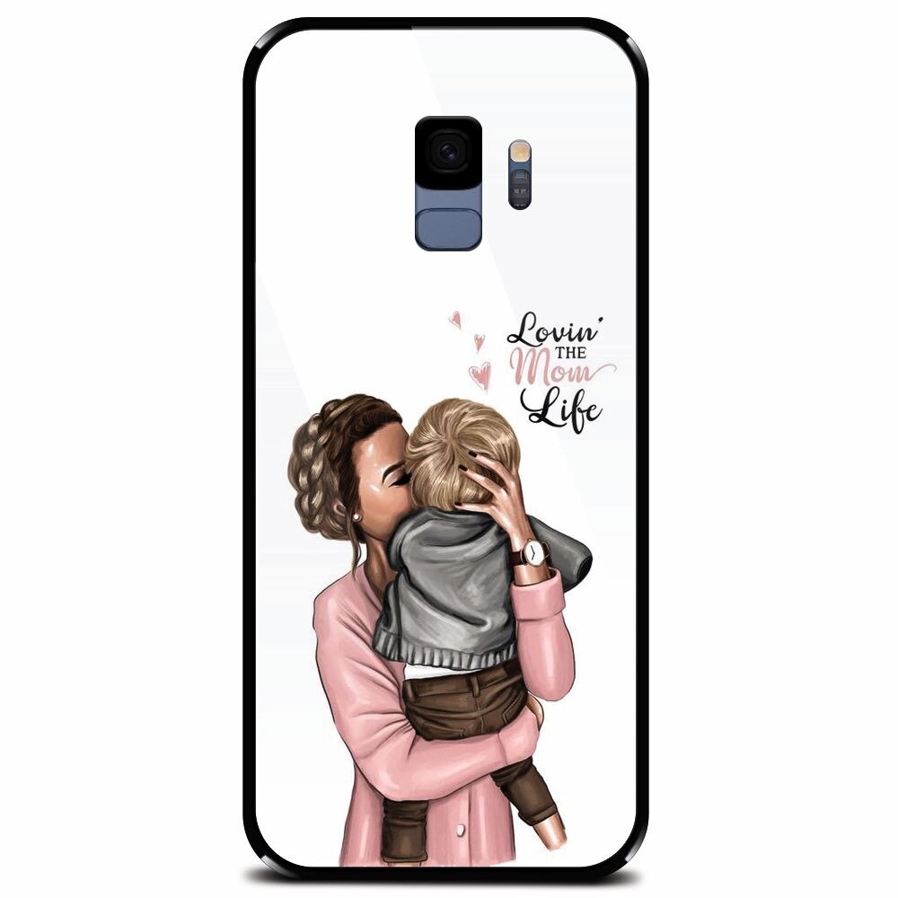 Husa din sticla securizata pentru Samsung Galaxy S9, Loving Mother