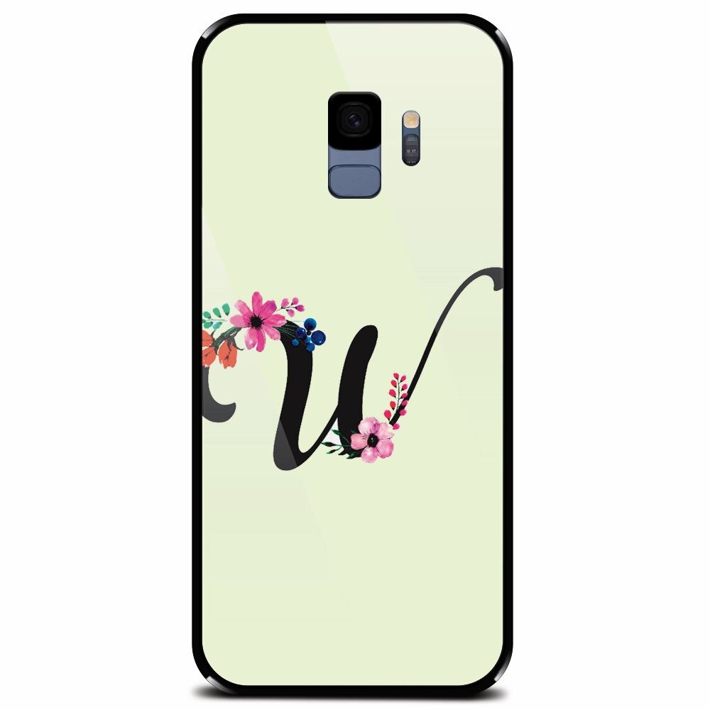 Husa din sticla securizata pentru Samsung Galaxy S9, Litera W