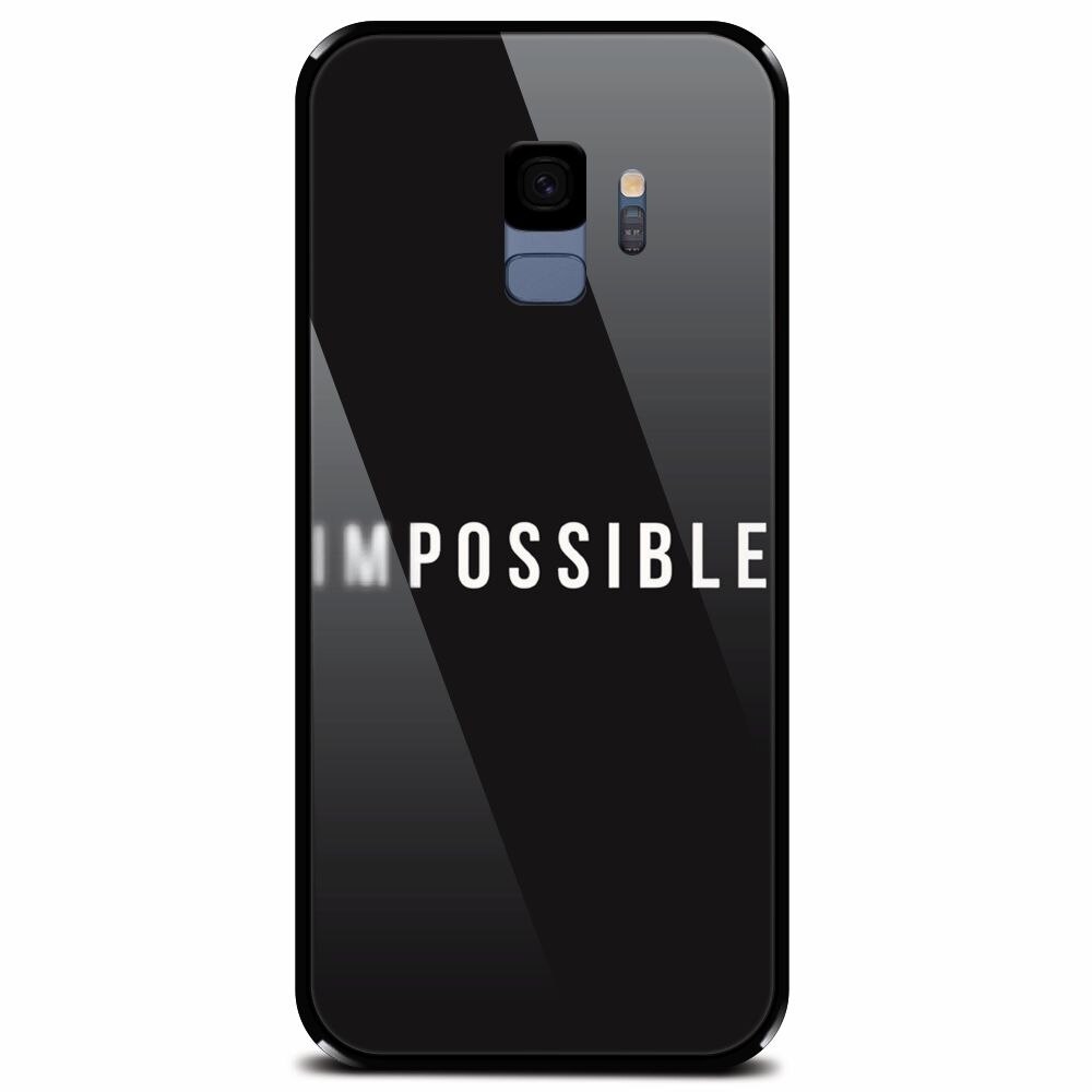 Husa din sticla securizata pentru Samsung Galaxy S9, Impossible
