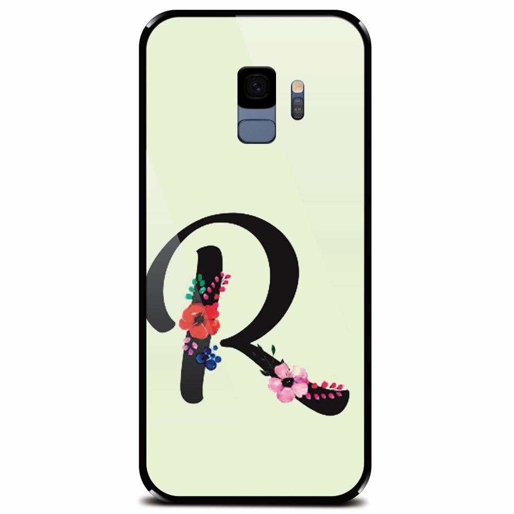 Husa din sticla securizata pentru Samsung Galaxy S9, Litera R