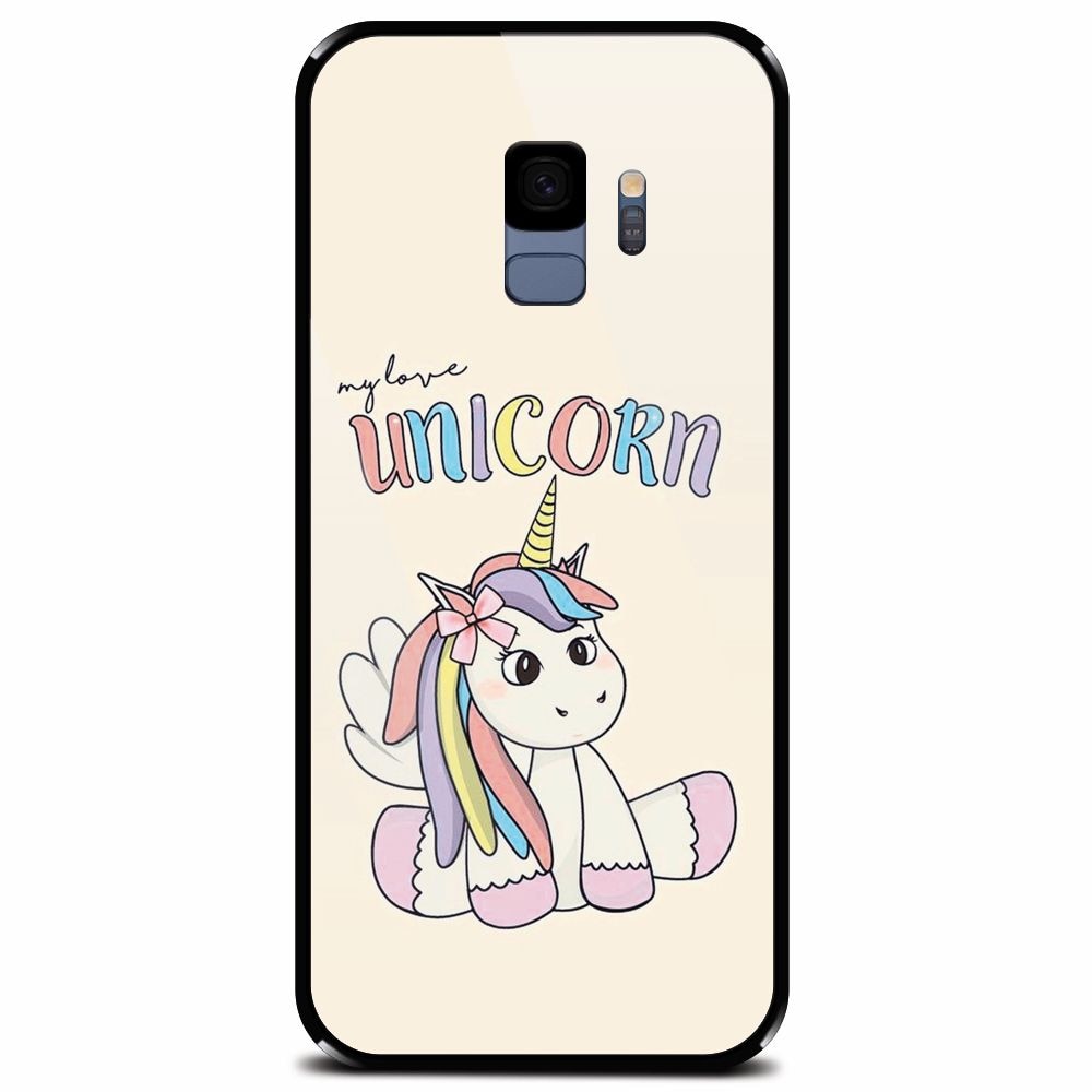 Husa din sticla securizata pentru Samsung Galaxy S9, My Love Unicorn