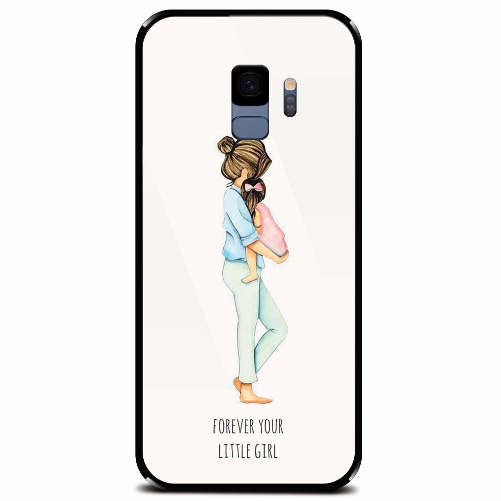Husa din sticla securizata pentru Samsung Galaxy S9, Forever Little Girl