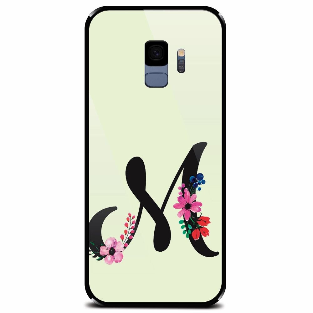 Husa din sticla securizata pentru Samsung Galaxy S9, Litera M