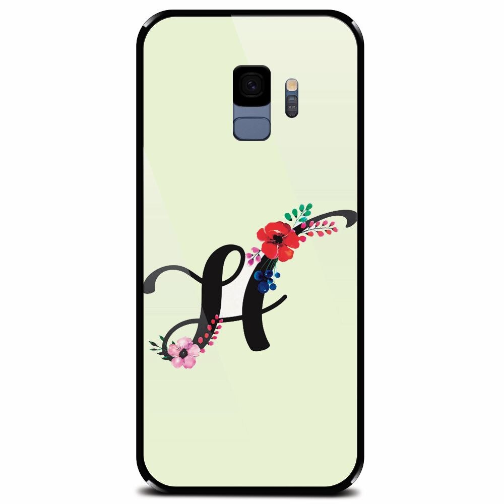 Husa din sticla securizata pentru Samsung Galaxy S9, Litera H