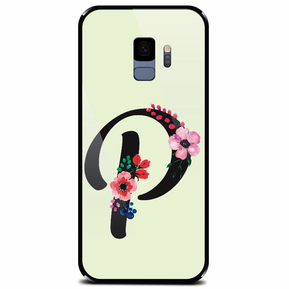 Husa din sticla securizata pentru Samsung Galaxy S9, Litera P
