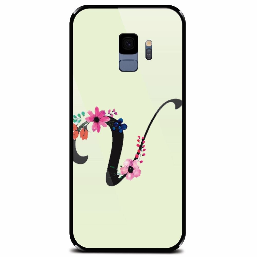 Husa din sticla securizata pentru Samsung Galaxy S9, Litera V