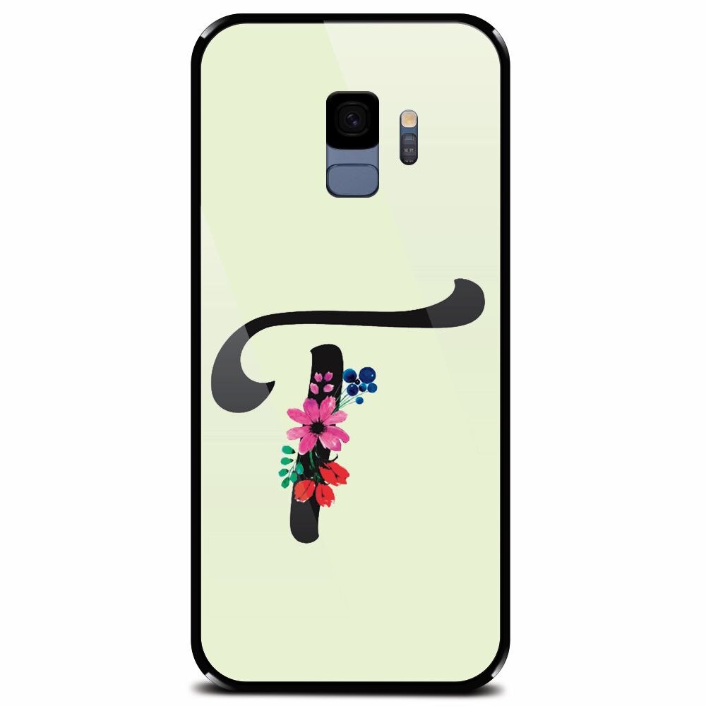Husa din sticla securizata pentru Samsung Galaxy S9, Litera T
