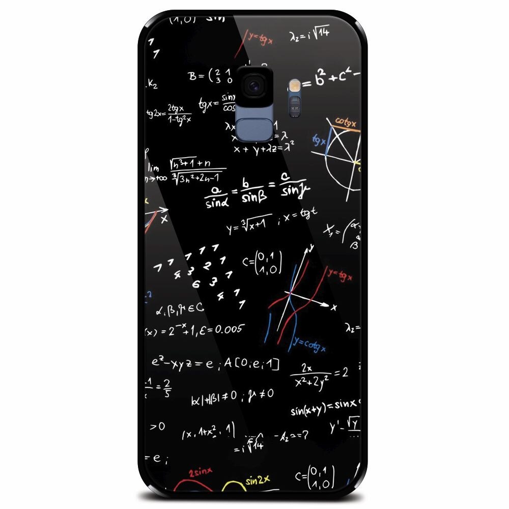 Husa din sticla securizata pentru Samsung Galaxy S9, Math