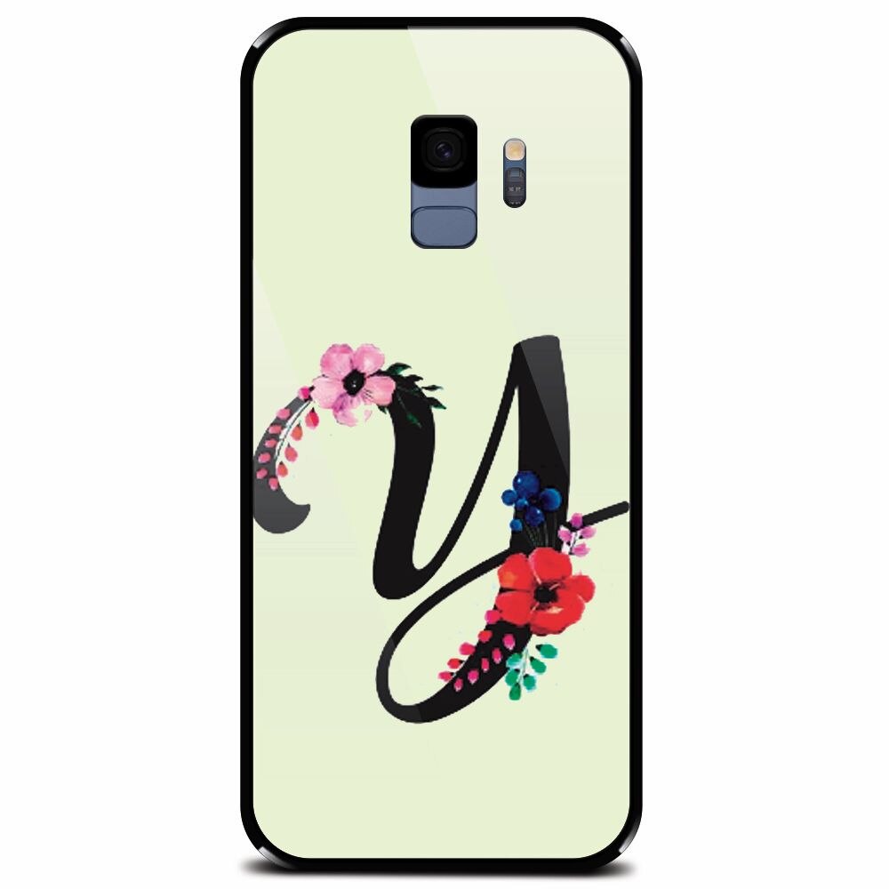 Husa din sticla securizata pentru Samsung Galaxy S9, Litera Y