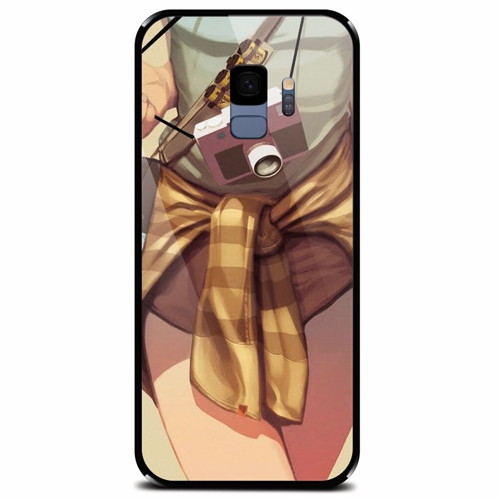 Husa din sticla securizata pentru Samsung Galaxy S9, Photograph Girl