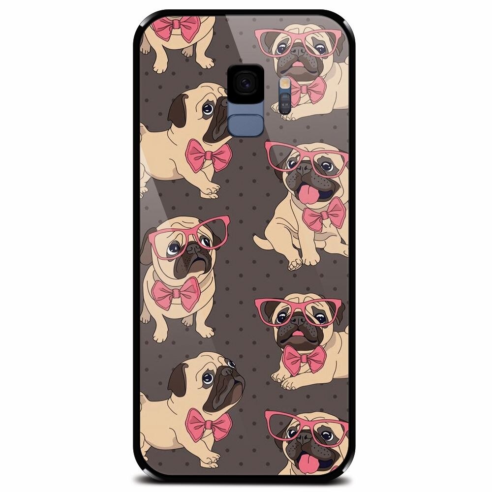 Husa din sticla securizata pentru Samsung Galaxy S9, Pretty Puppy