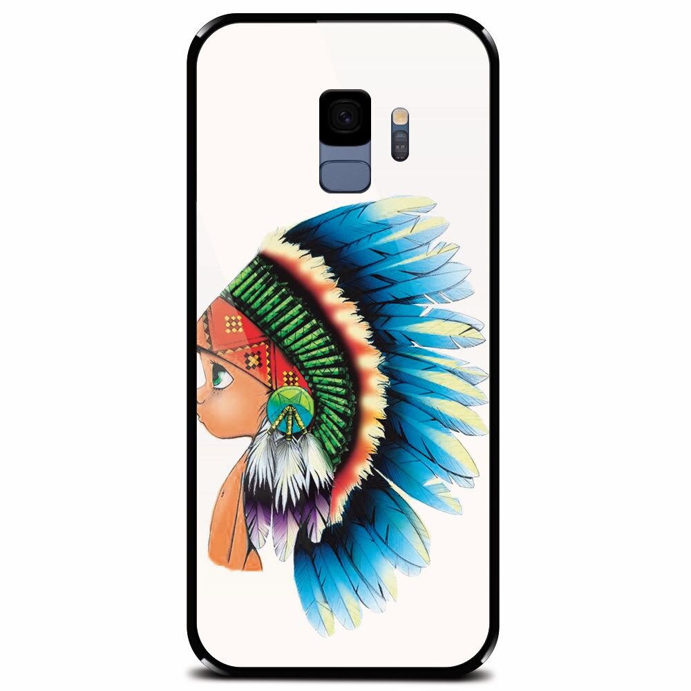 Husa din sticla securizata pentru Samsung Galaxy S9, Indian Boy