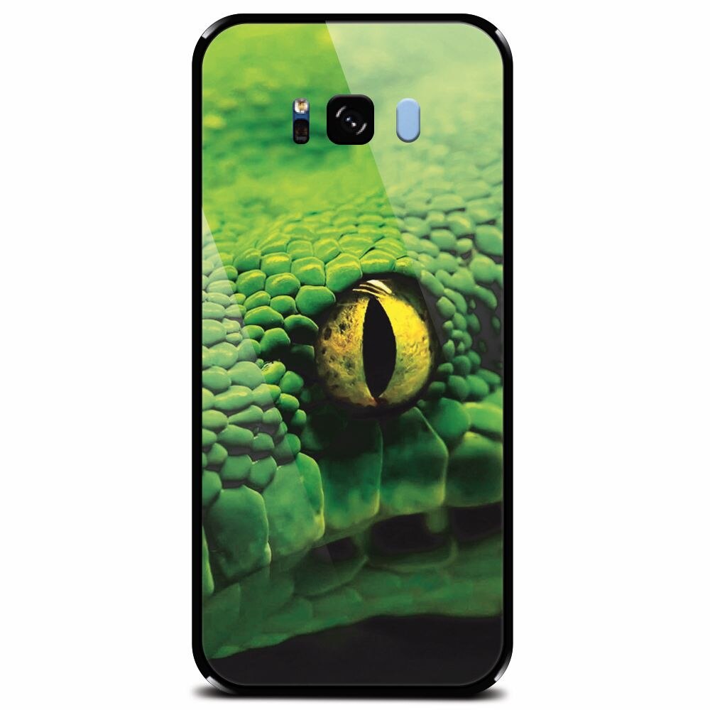 Husa din sticla securizata pentru Samsung Galaxy S8, Animal Eye