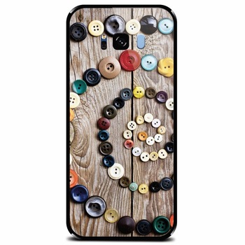 Husa din sticla securizata pentru Samsung Galaxy S8 Plus, Colorful Buttons Spiral Wood Deck Husa din sticla securizata pentru Samsung Galaxy S8 Plus, Colorful Buttons Spiral Wood Deck