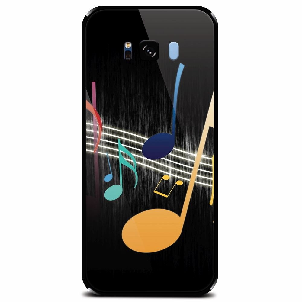 Husa din sticla securizata pentru Samsung Galaxy S8, Colorful Music