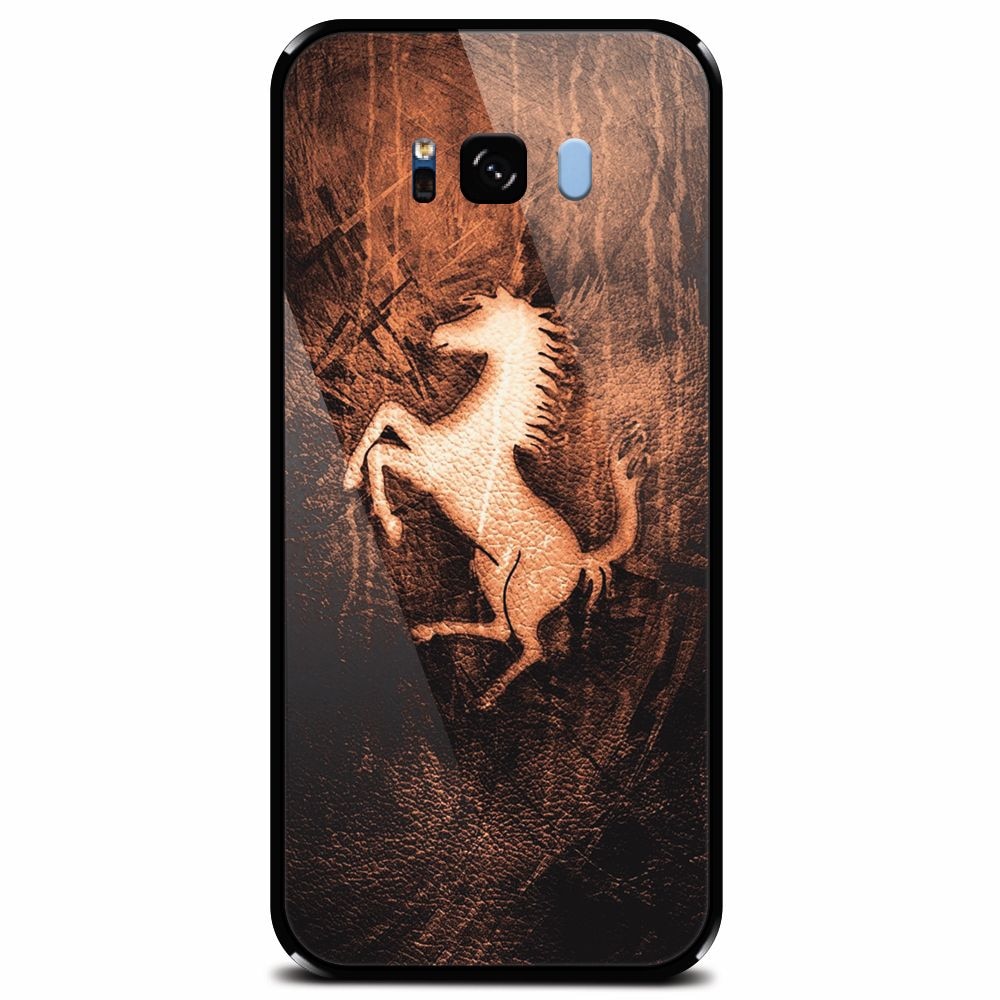 Husa din sticla securizata pentru Samsung Galaxy S8, Amazing Horse