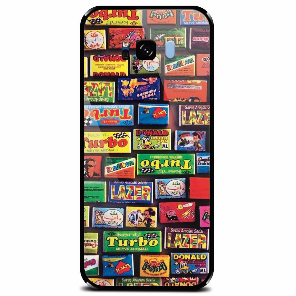 Husa din sticla securizata pentru Samsung Galaxy S8 Plus, Chewing Gum Turbo