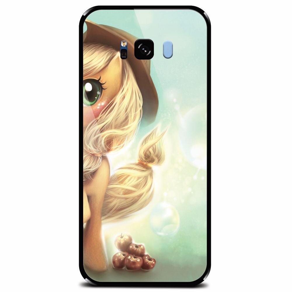 Husa din sticla securizata pentru Samsung Galaxy S8, Applejack Pony Cute K