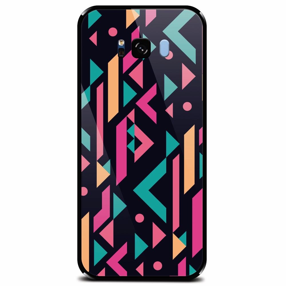Husa din sticla securizata pentru Samsung Galaxy S8 Plus, Alien Geometrics