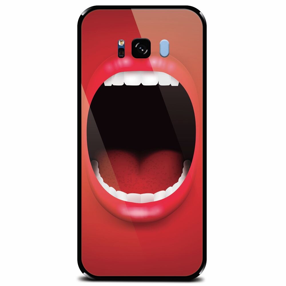 Husa din sticla securizata pentru Samsung Galaxy S8 Plus, Big Mouth
