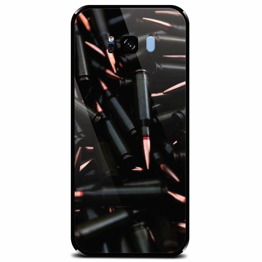 Husa din sticla securizata pentru Samsung Galaxy S8 Plus, Ammunition Bullets