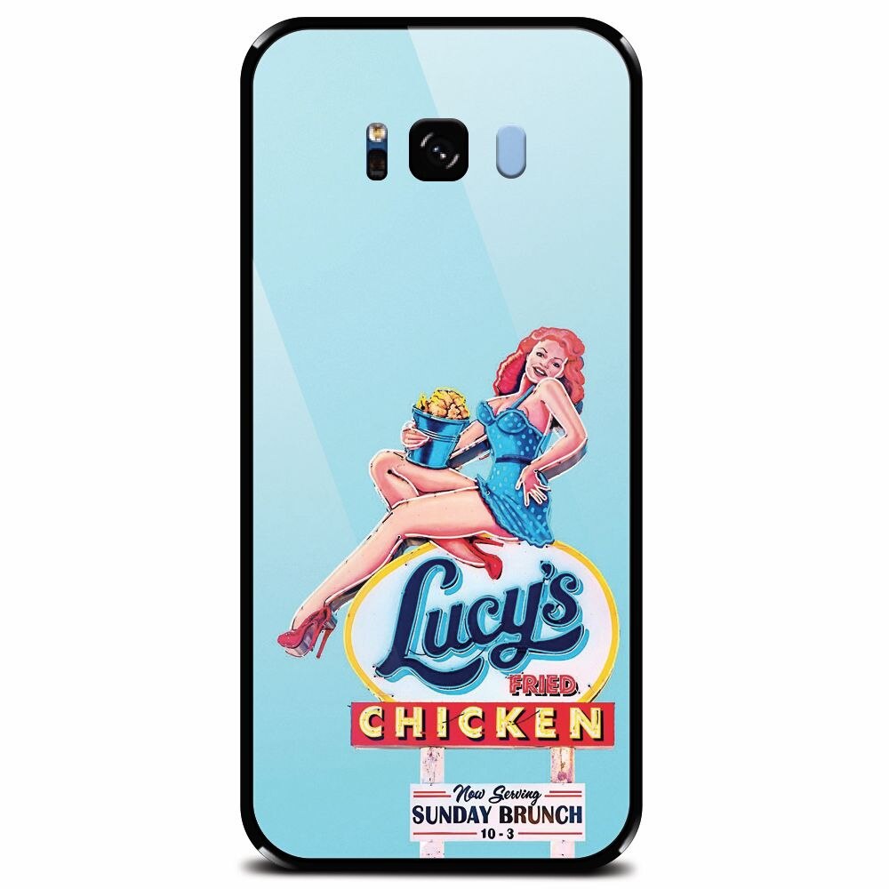 Husa din sticla securizata pentru Samsung Galaxy S8, American Vintage Restaurant Sign