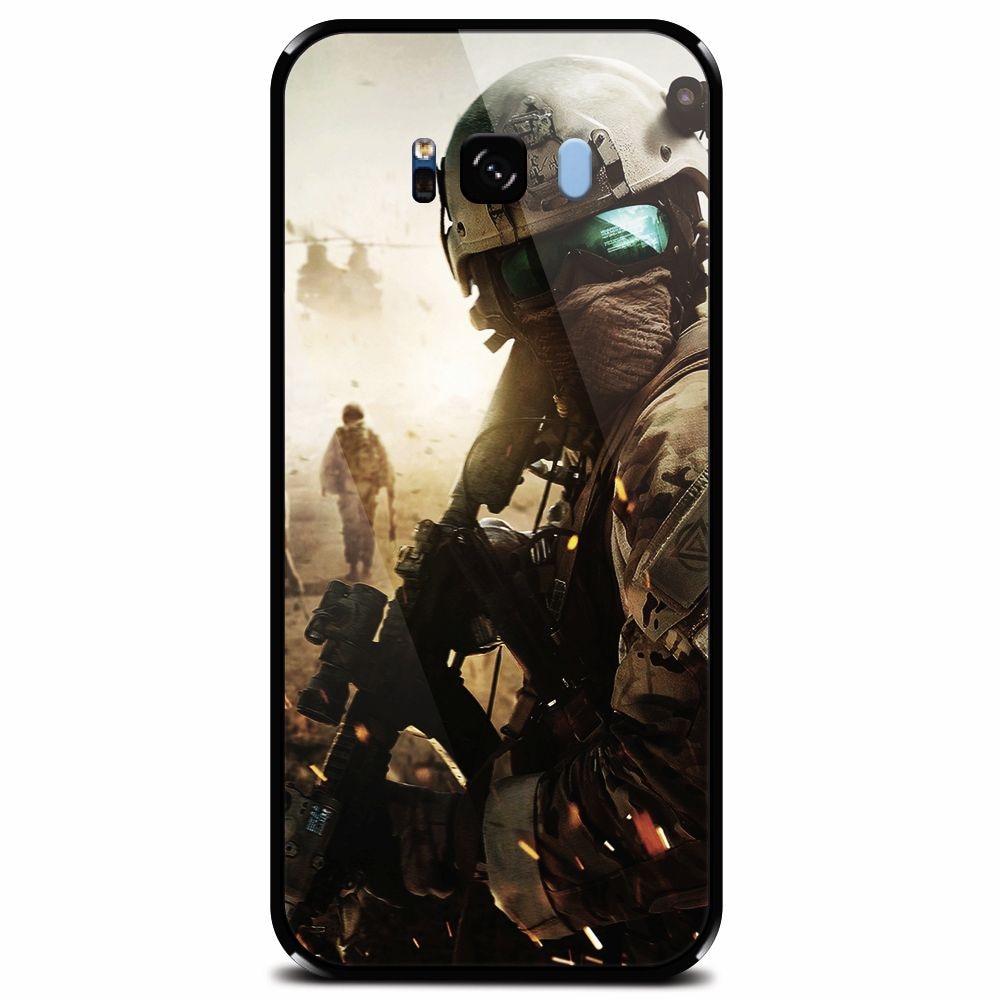 Husa din sticla securizata pentru Samsung Galaxy S8, Battlefield
