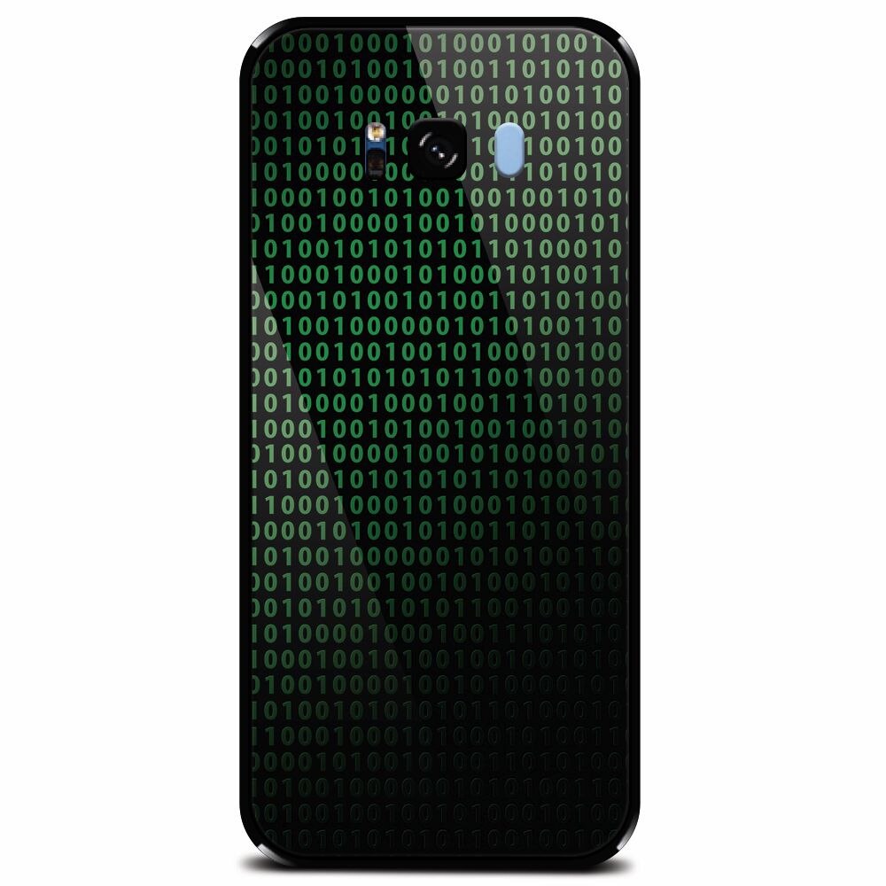 Husa din sticla securizata pentru Samsung Galaxy S8 Plus, Binary Code