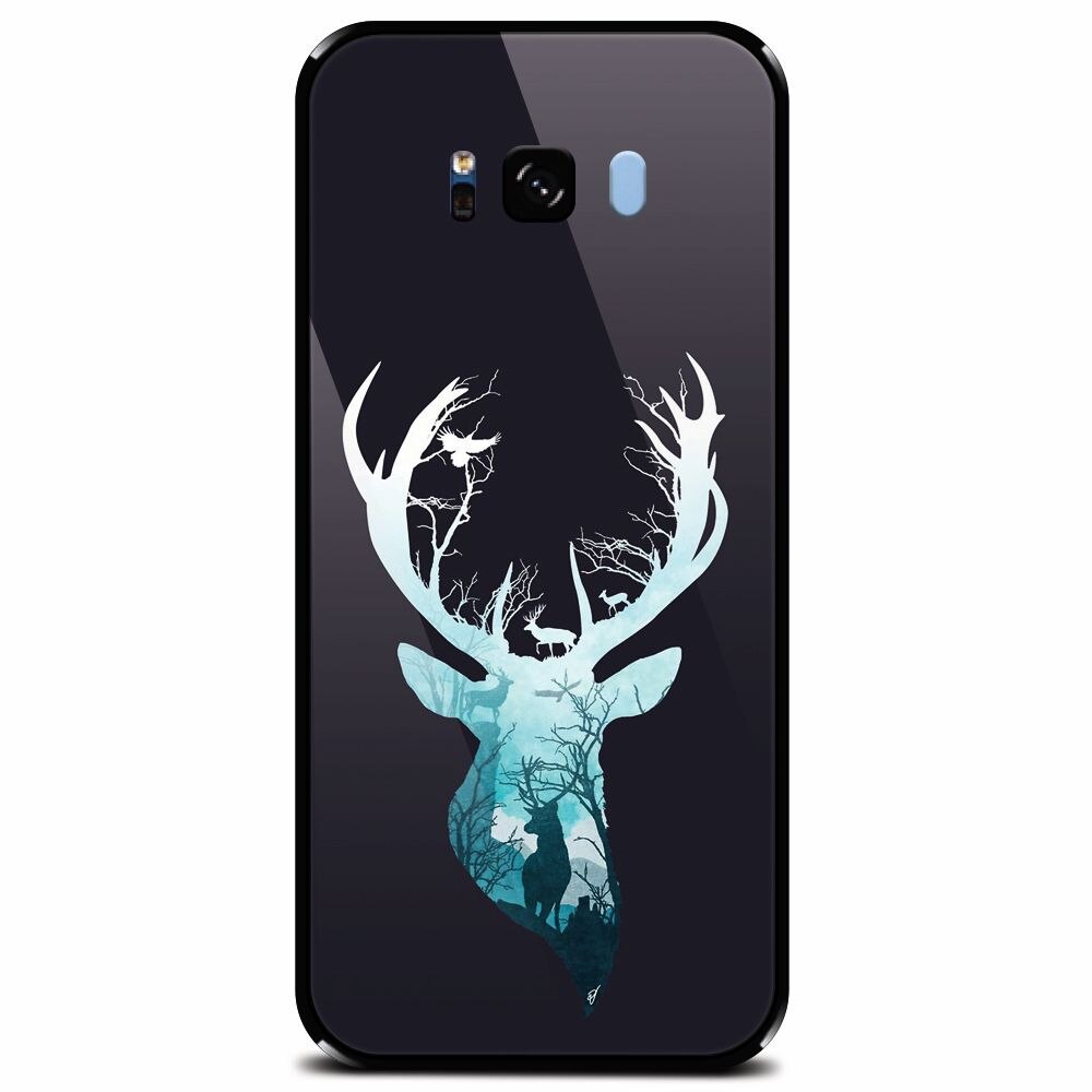 Husa din sticla securizata pentru Samsung Galaxy S8 Plus, Cerb