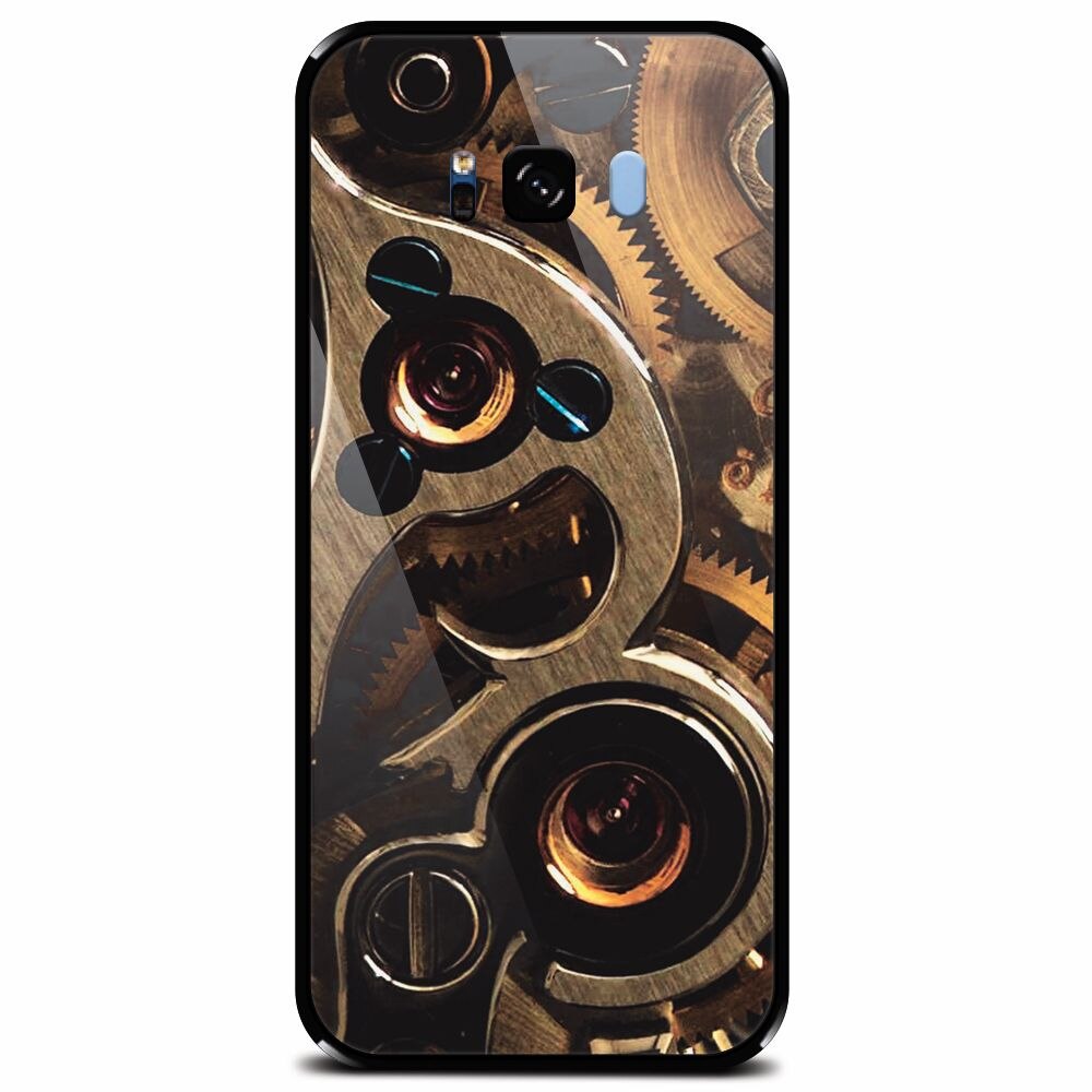 Husa din sticla securizata pentru Samsung Galaxy S8, Clock Mechanism