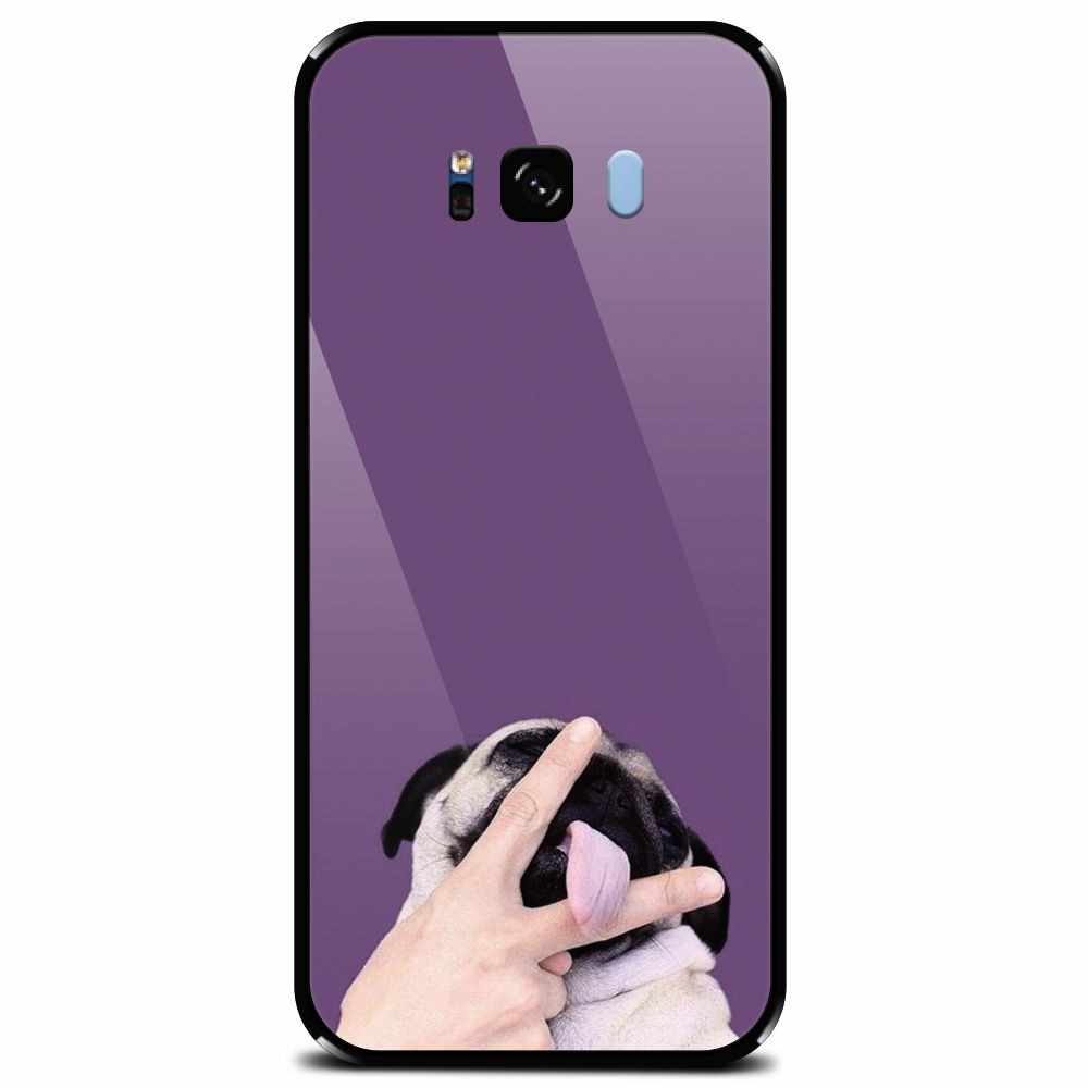 Husa din sticla securizata pentru Samsung Galaxy S8 Plus, Cute Dog 2