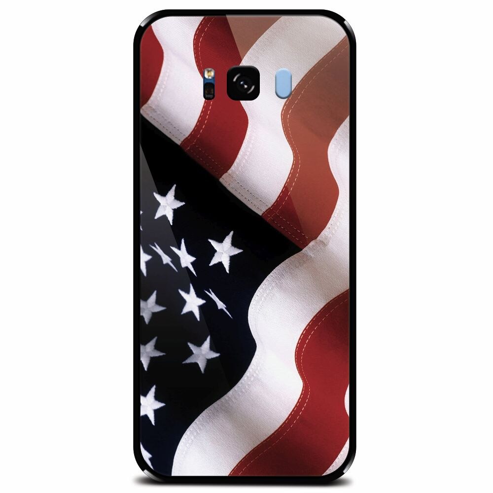 Husa din sticla securizata pentru Samsung Galaxy S8 Plus, American