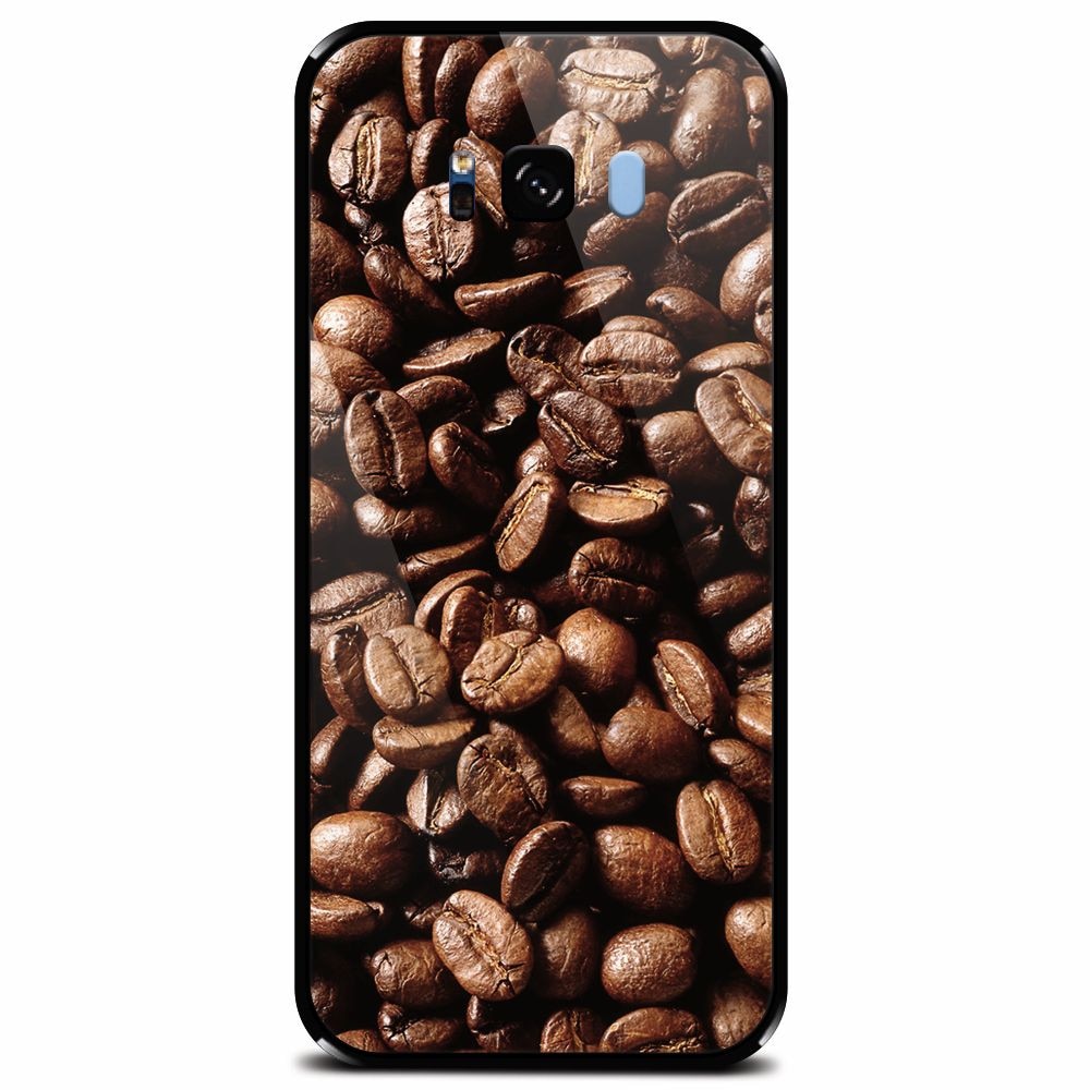 Husa din sticla securizata pentru Samsung Galaxy S8 Plus, Coffee Beans